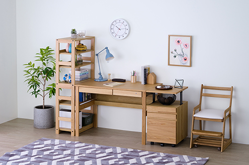 【SET】REFLE DESK 105+SHELF 58+ WAGON 41 (WO-V-NA) 3点セット